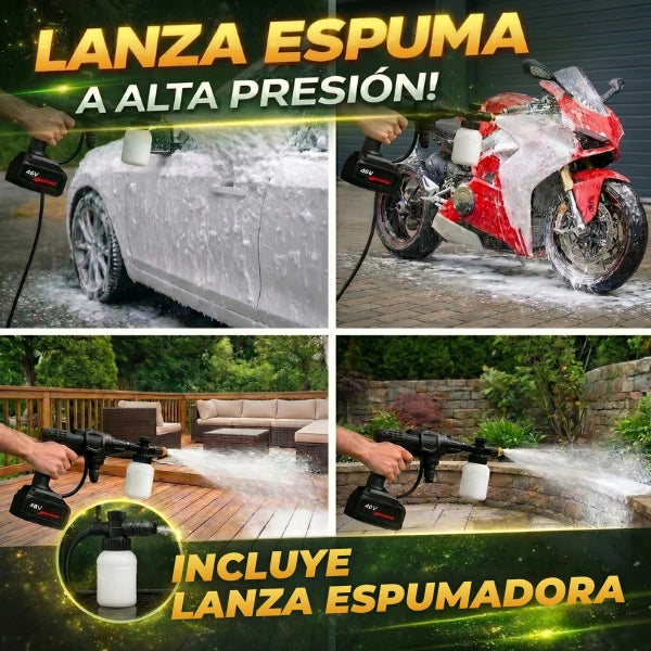 SUPER COMBO TURBOJET™ - Hidrolavadora Portátil + Aspiradora 3 en 1 + Doble Batería + Maletín