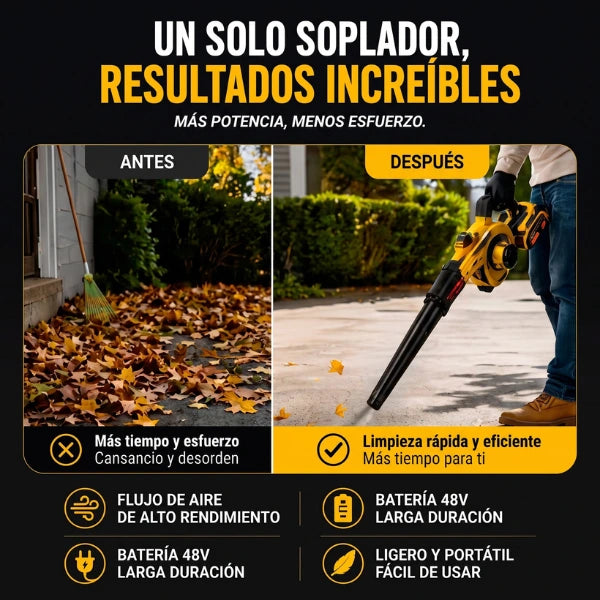 Soplador de Aire Inalambrico 2 en 1