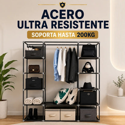 Closet Plegable Multiuso + Closet Perchero Multifuncional