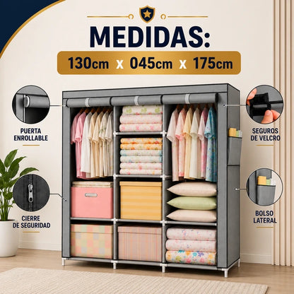 Closet Plegable Multiuso + Closet Perchero Multifuncional