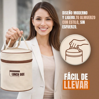 LunchBox - Lonchera Termica Premium con 3 Tupper
