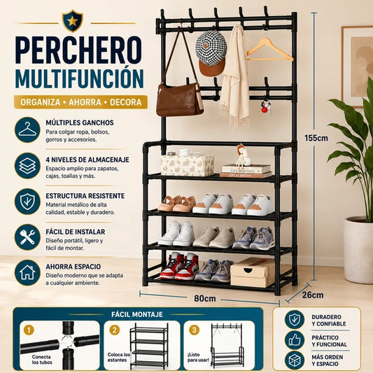 Closet Perchero de 4 Niveles