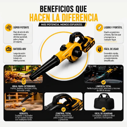 Soplador de Aire Inalambrico 2 en 1
