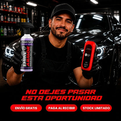 BLINDAJE EXTREMA: Spray Cerámico 3 en 1 + Limpiador Pulidor de Vidrio