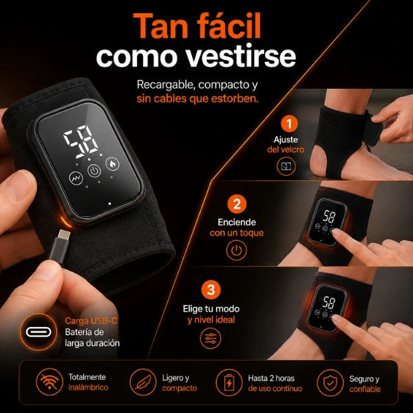 ThermoFit™ - Alivio Terapéutico con Calor y Masaje para tus Tobillos